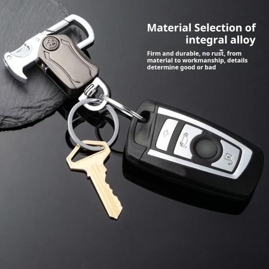 Robuster Multifunktions-Schlüsselanhänger Karabiner Clip Flaschenöffner Fidget Spinner Messer Zink