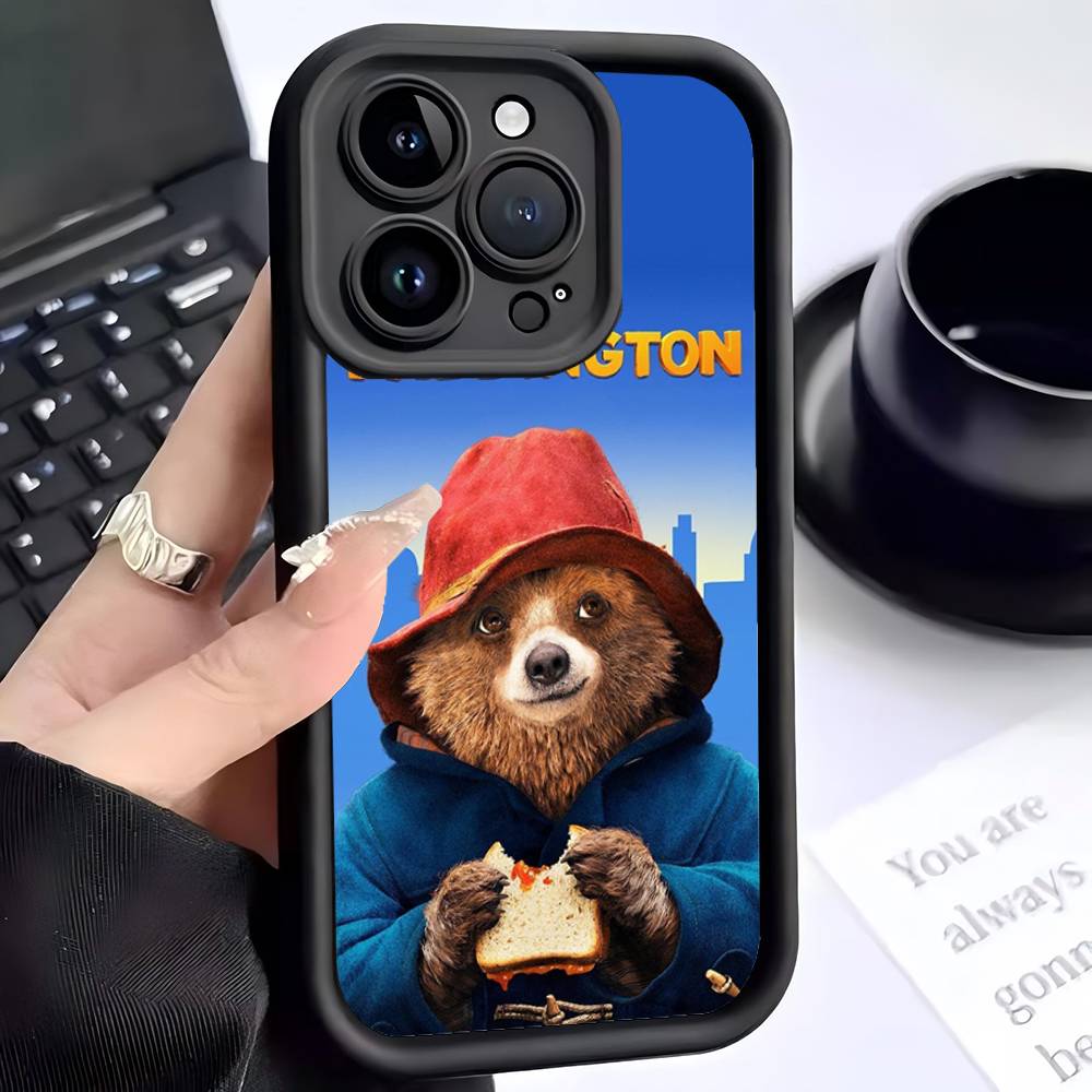 Cute P-Paddington B-BearS Phone Case For Iphone 11 12 13 14 15 16 17 Pro Max Mini Plus Soft TPU Back Cover
