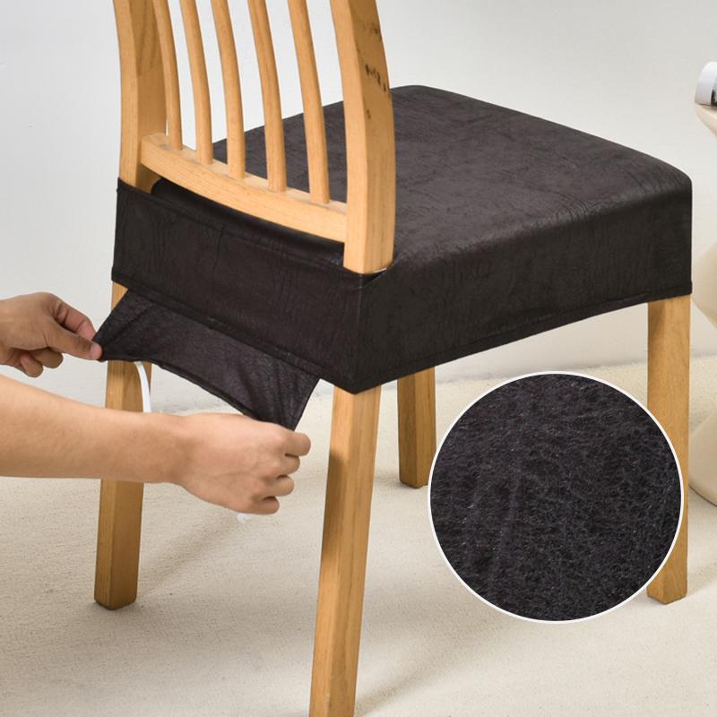 Fløyel Spisestoltrekk Stretch Setetrekk til Spisestuestoler, Kjøkken Parsons Stoltrekk Slipcover Beskytter Vaskbar