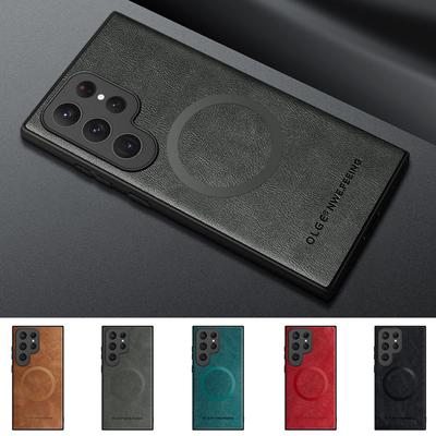 Hülle für Samsung Galaxy S25 Ultra Hülle Leder Handyhülle für Samsung Galaxy S24 S22 S20 Plus Luxushülle S23 S21 FE 5G Hülle