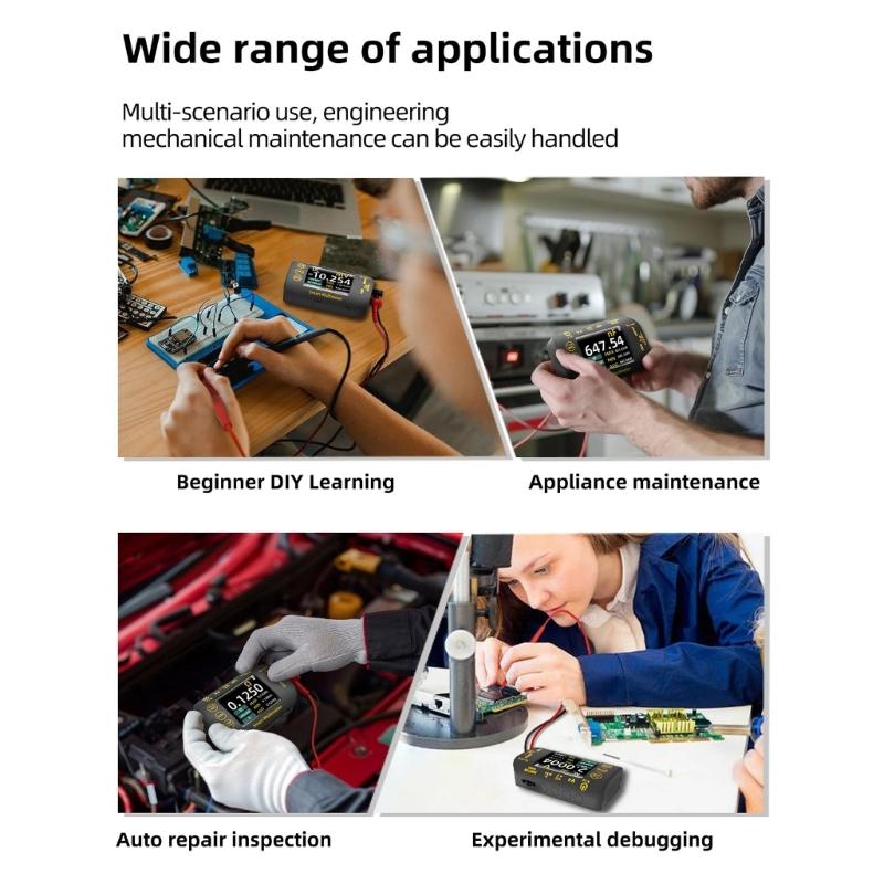 Real Time Waveform Recording Multimeter Temperature Resistance Voltage Continuity Tester High Precisions Multitester