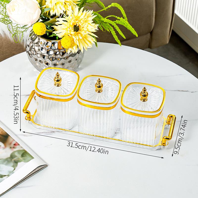 Leichter Luxus Gewürzbox Aufbewahrungsbox Küche Salzbehälter Mononatriumglutamat Gewürzbox Gewürzglas Gewürzglas Set Kombination