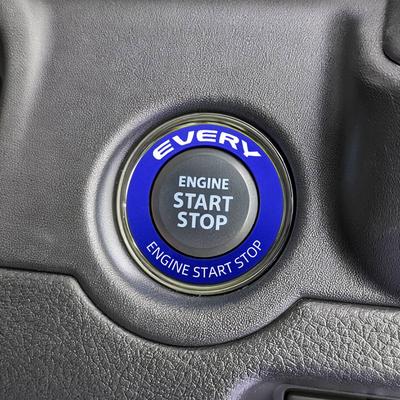 Suzuki Everyday DA17W DA17V Engine Start Button Ring, Aluminum Alloy Cover, Heat Resistant Double-Sided