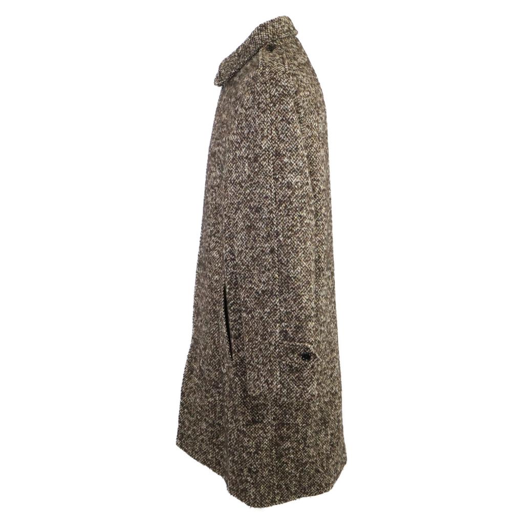 Celine Excellent Condition, Domestically Authorized 2M038043K Tweed Tube Mac Coat 52 BrownUsed