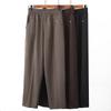 Plus Size Velvet-Lined Pants for Middle-Aged & Elderly Women - Autumn/Winter Straight Leg