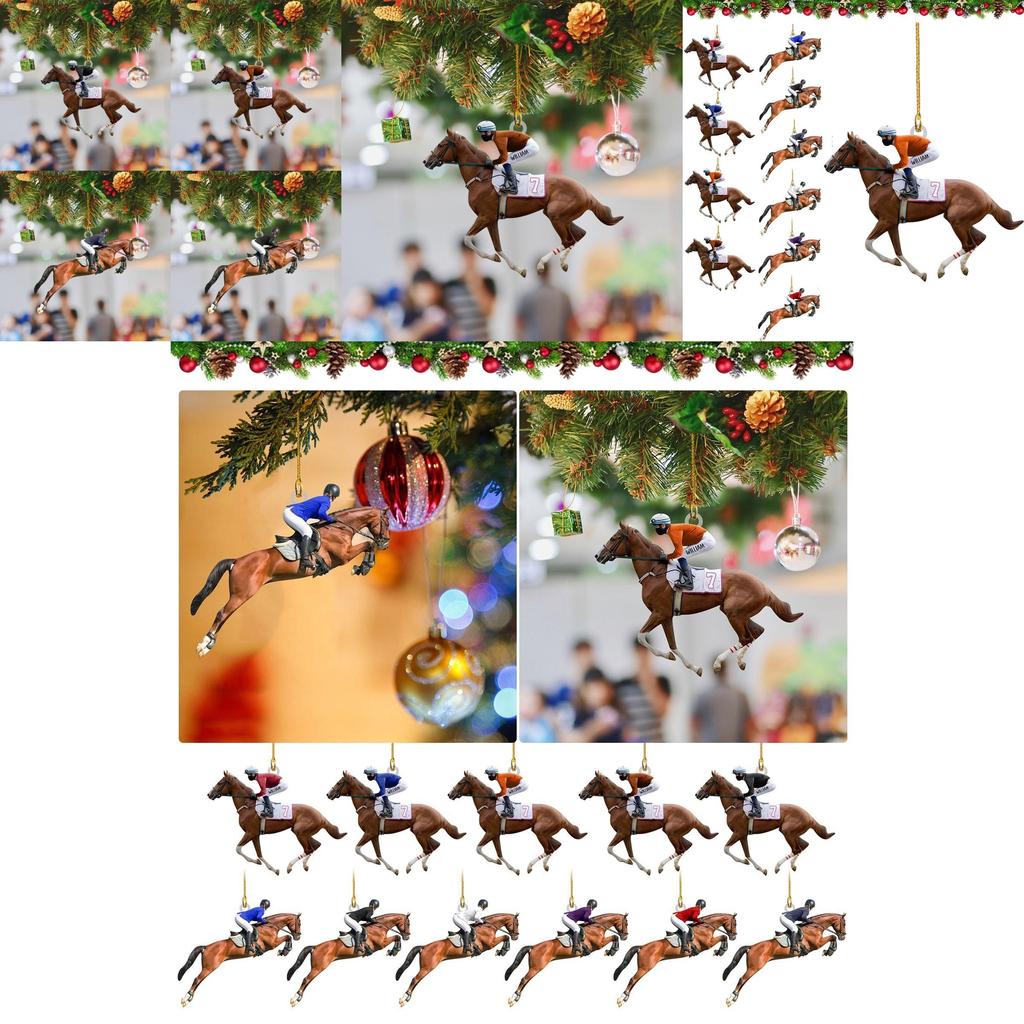 Stylish Retro Acrylic Car Pendant For Equestrian Enthusiasts And Festive Decor