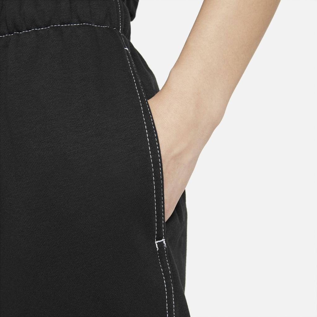 Nike Symmetrisk Stor Logo Mellomhøyde Lange Sportsbukser Dame Underdeler Svart DD5583-010