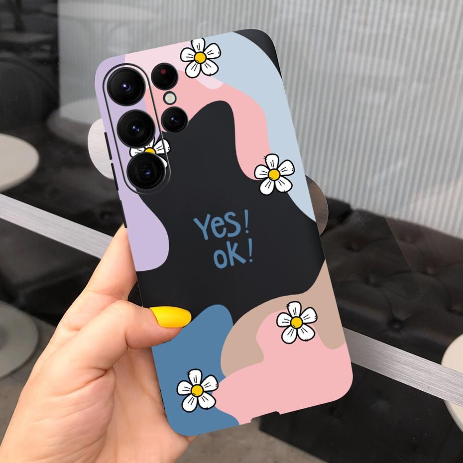 Silicone Case For Samsung S23 Ultra 5G Phone Cases Lovely Printing Soft TPU Cover For Samsung Galaxy S23 S 23 Plus S23+ Coque