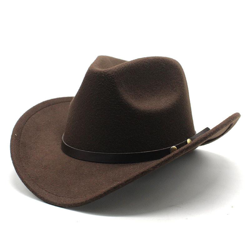 Western Cowboy Hat For Men And Women With Felt Material Sun Protection Summer Accessory