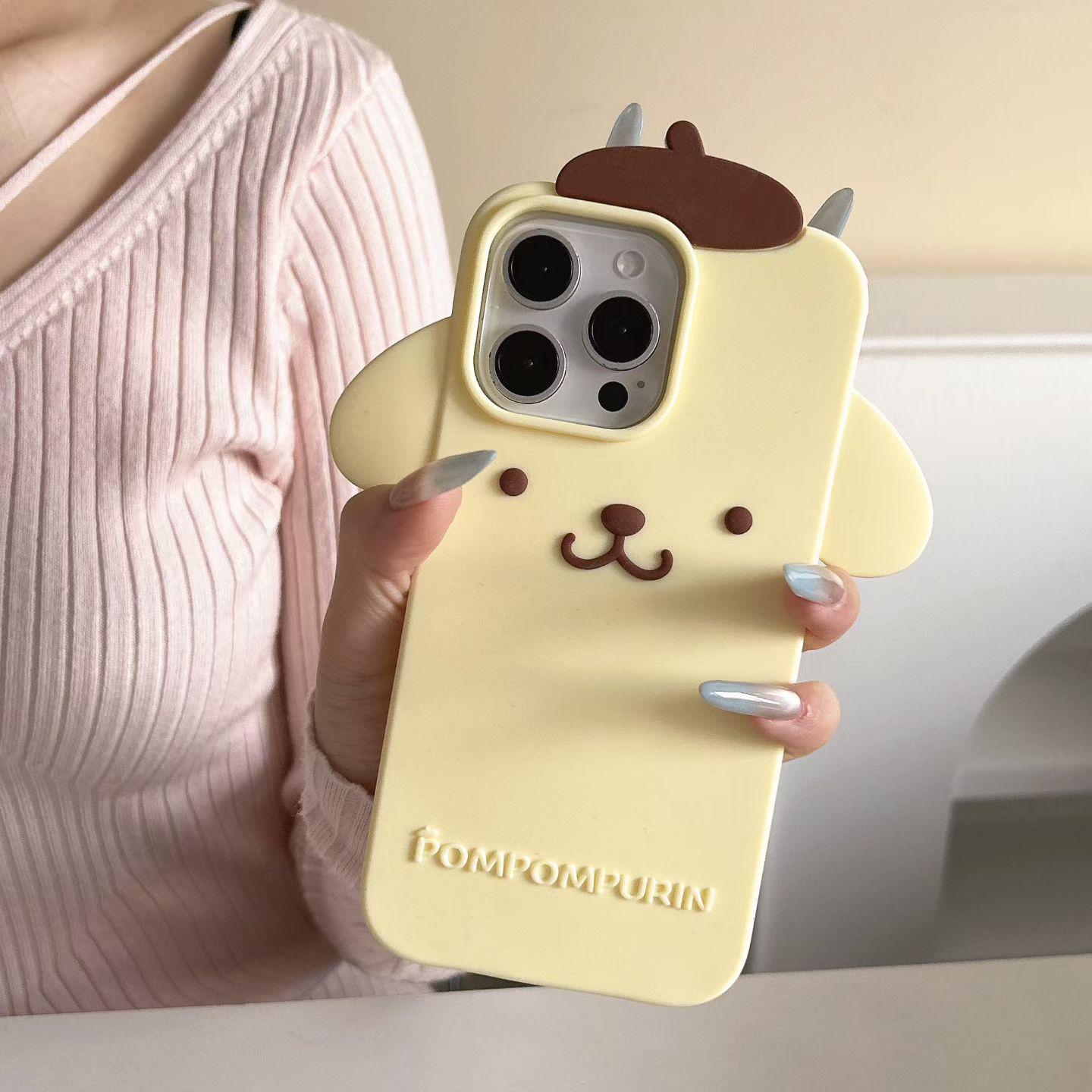 

Cute Cartoon Pudding Dog iPhone Case, Compatible with Apple iPhone 13-17 Pro Max, Anti-fall Protection iPhone 13 Pro