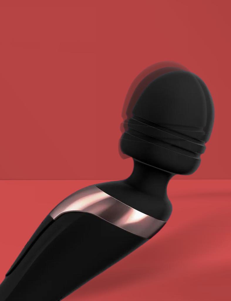 Double-ended wand vibrator for women, couples, clitoris, g-spot, intimate pleasure