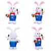 5.9FT Easter Inflatable Bunny Decorations Build-in LED Easter Egg Rabbit Inflatable Toys for Party Outdoor Home Garden Decor
