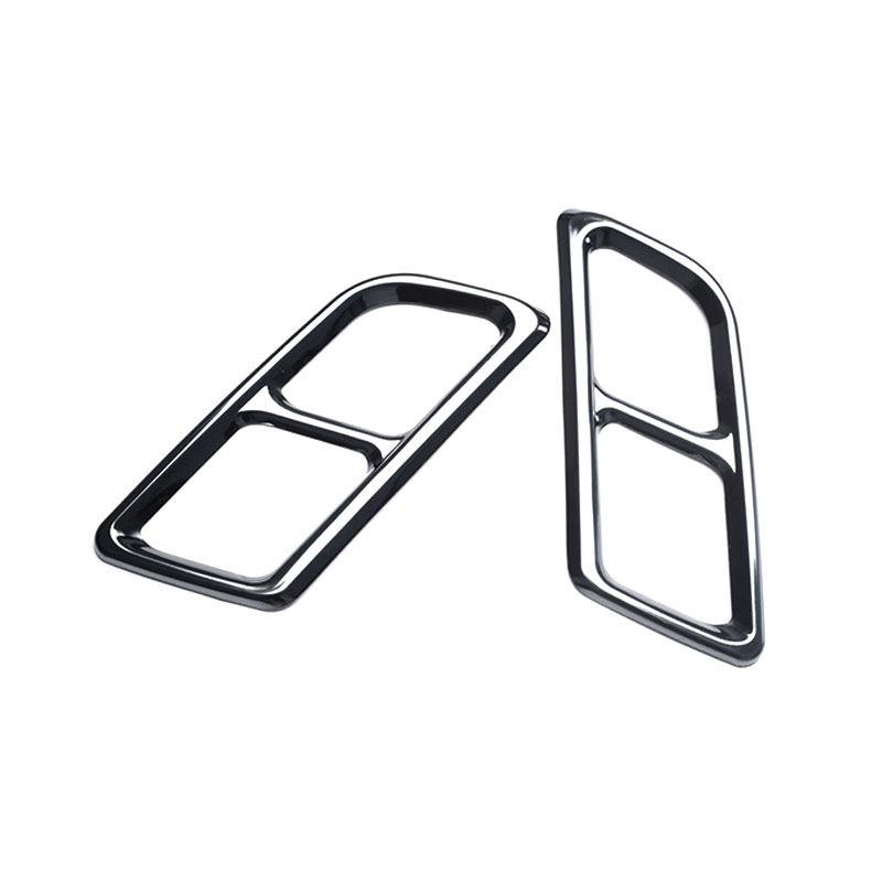 2pcs Car Accessories Silver / Glossy Black Stainless Steel Car Tail Muffler Exhaust Pipe Cover For Cadillac XT6 -