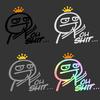 1Pc Auto Car Cartoon JDM Funny Middle Finger Reflective Vinyl Car Sticker Motorcycle Decal Styling Decor Exterior Accessories