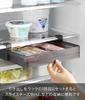 Yamazaki Tower Refrigerator Height Adjustable x x Compatible with Sliding Refrigerator 10111 Under-Shelf Rack, Large, Black, W26.5 D34.4 H6.5cm,