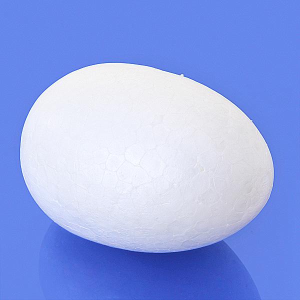4 Foam Easter Egg Craft White Symbol 115mm