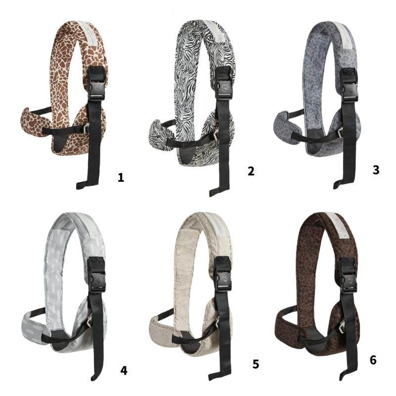 Comfortable Infant Back Support Carrying Strap With Leopard Print Design Breathable Fabric Safety Locks For Daily Use
