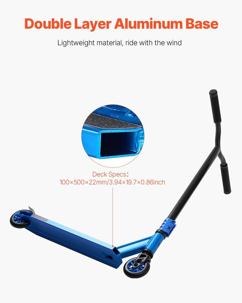 Stunt Scooter Street Trick Scooters for Kids Adults Double Layer Deck