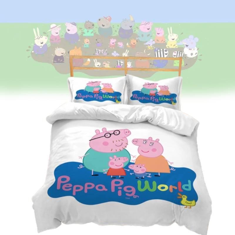 Benutzerdefiniertes Cartoon Waldtier Kinder Drei-Teiliges Bettwäscheset Weiches Und Gemütliches Design