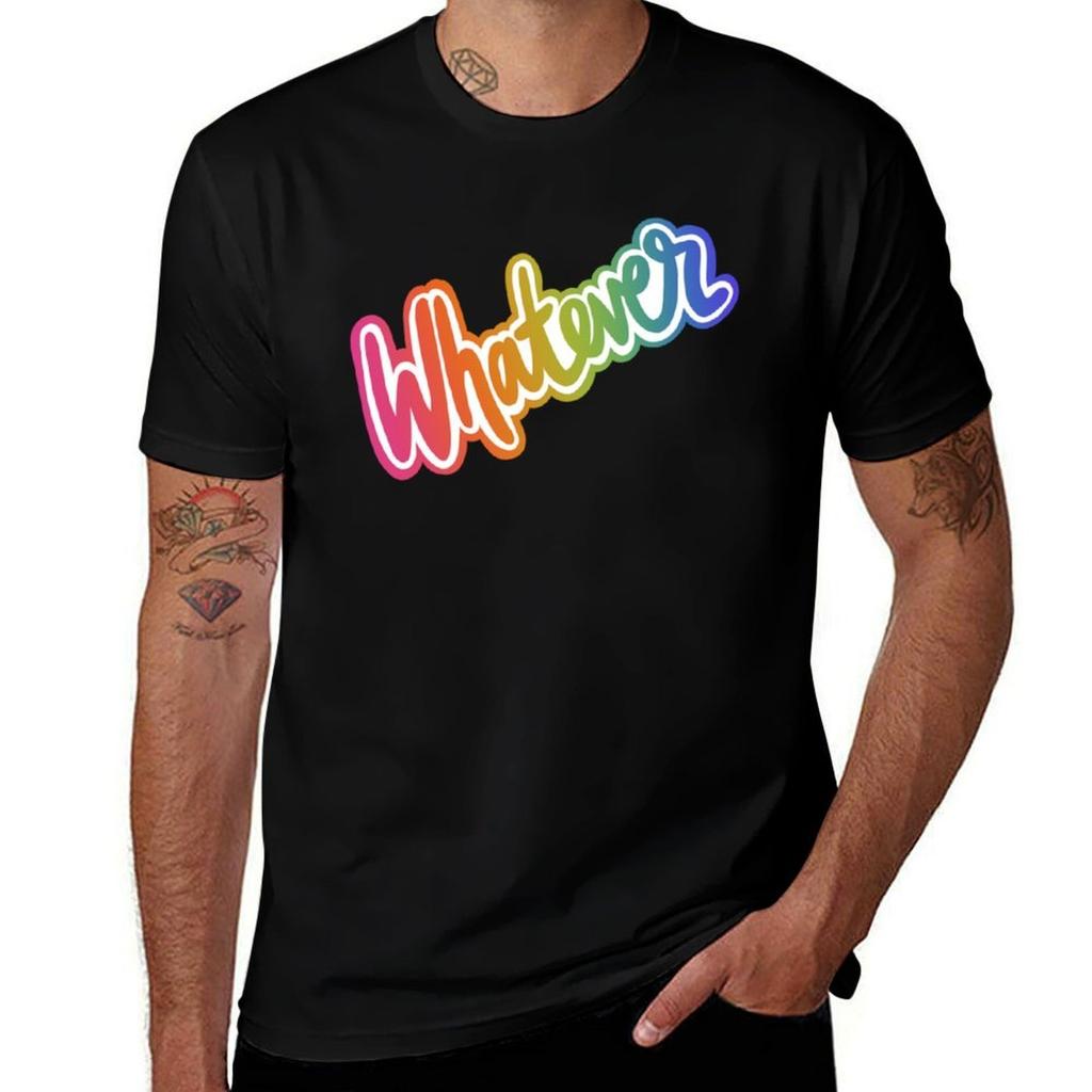Whatever 90s Slang Rainbow TShirt Sun Protective Outdoor Tee Top