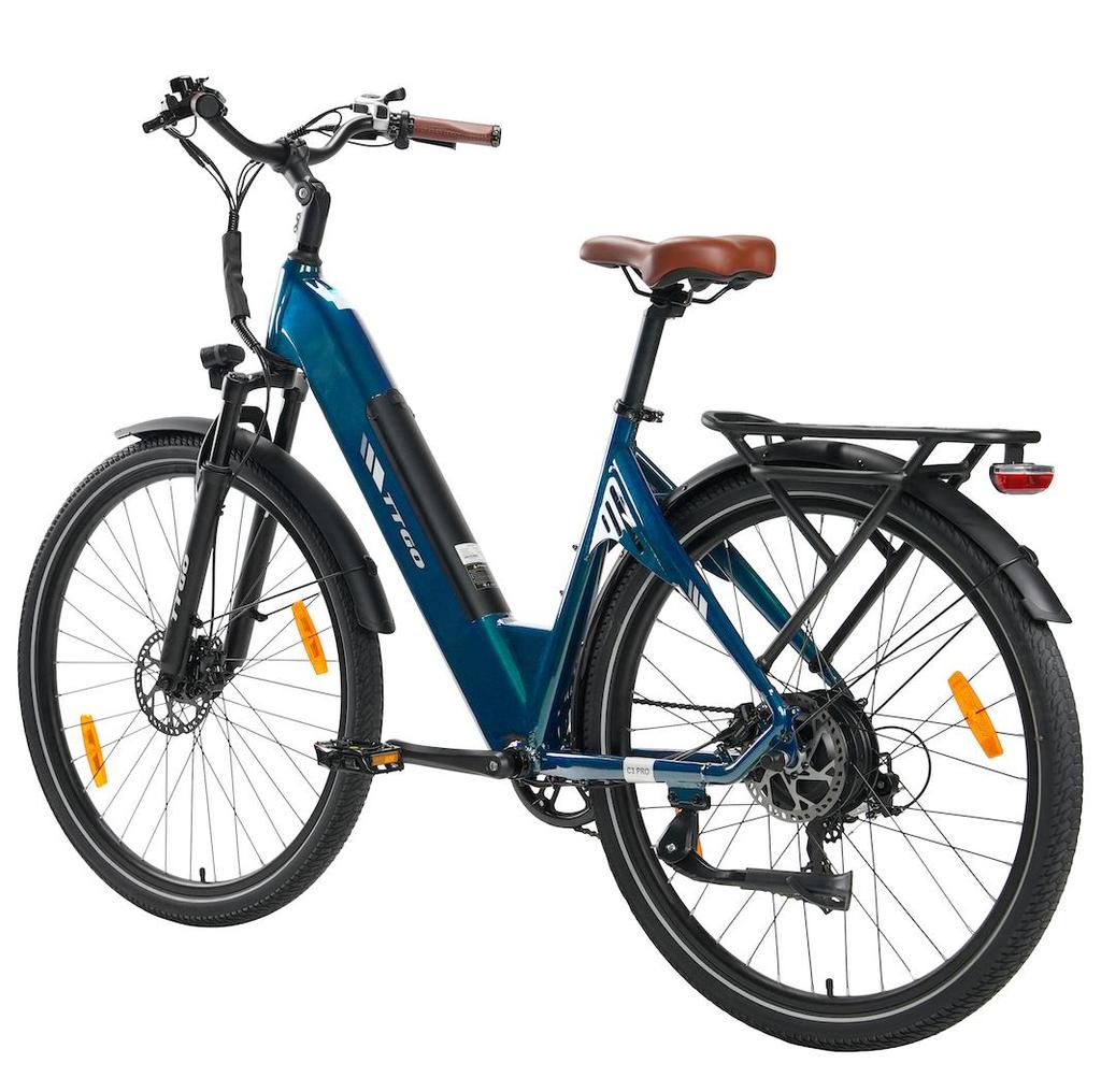 TTGO C3 PRO Multi-Terrain Electric Bicycle 28 Inch Tires 36V20Ah 250W 120KM Range 125KG Road 25KM/H Top Speed City Commuting Electric Bike