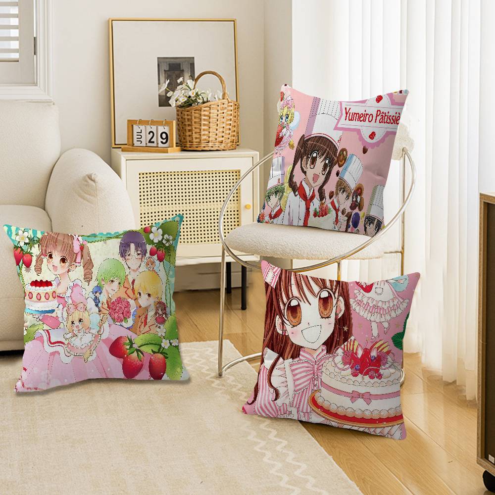 Anime Yumeiro Patissiere Cushion Cover Pillow Cover Decor Pillowcase Printed Cushion Case For Couch