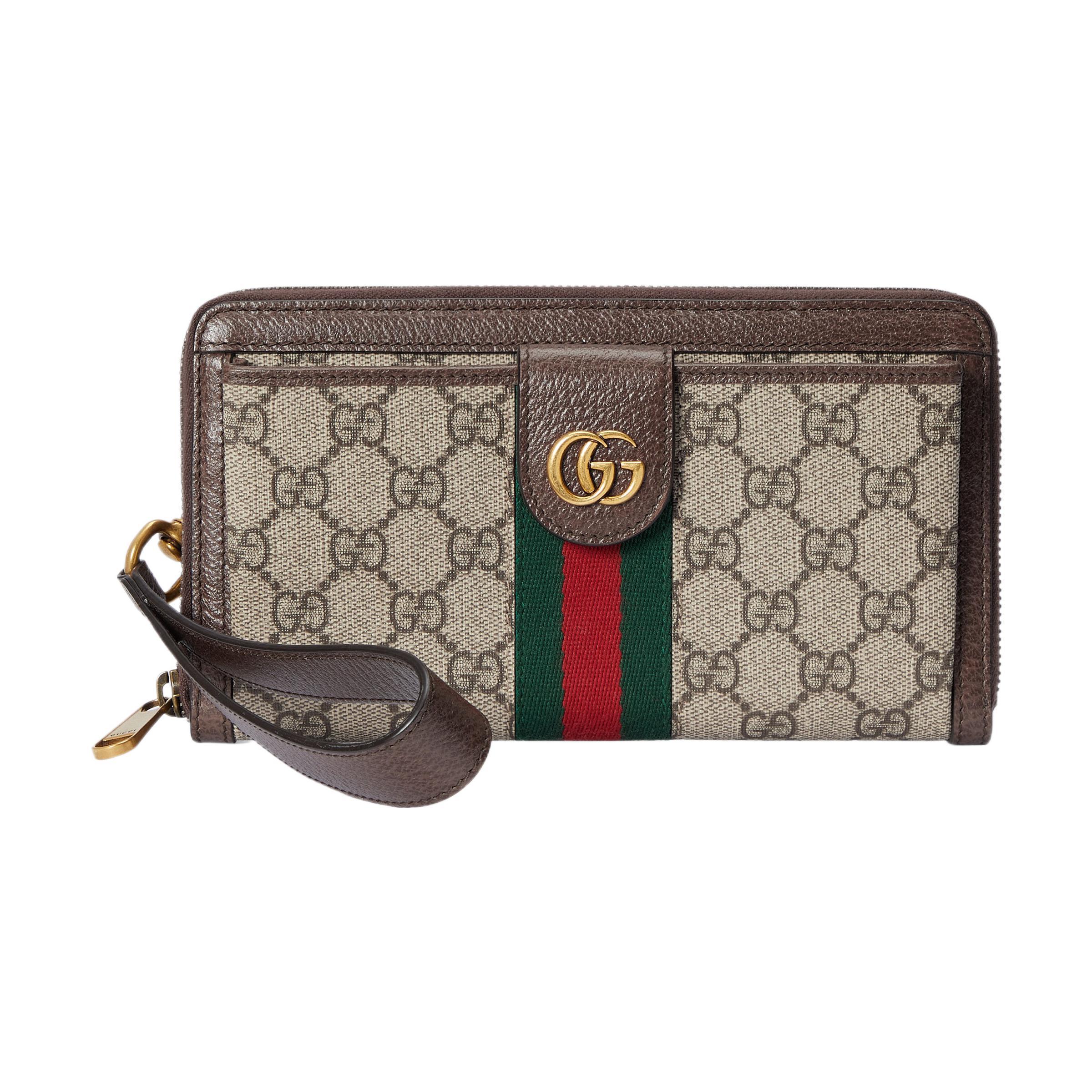 GUCCI Ophidia Canvas With Leather Binding
