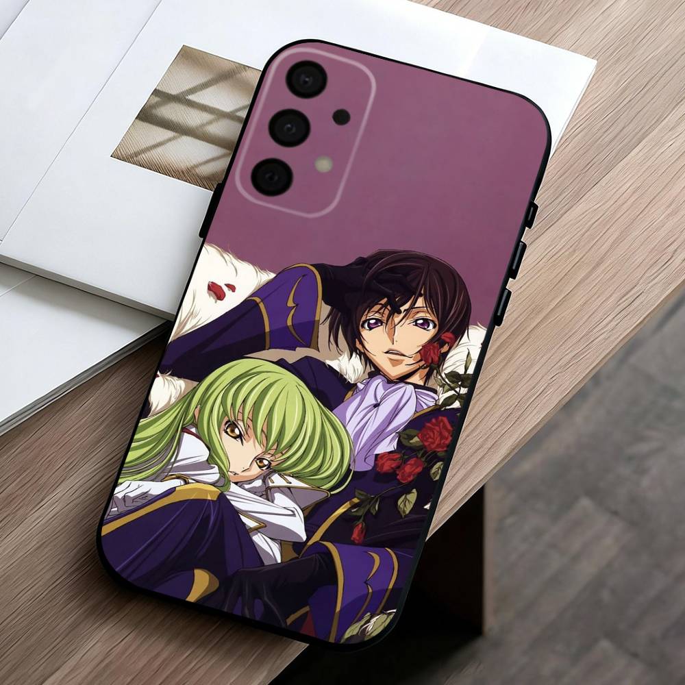 Japanese Anime C-Code G-Geass Phone Case For Samsung Galaxy A73,A72,A71,A70,A53,A52,A51,Soft Silicone Black Cover