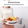 Kitchen Turntable Round Rotating Spice Condiments Organizer Cosmetics Storage Box Table Fruit Tray Rack 25cm