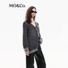 MO&Co. Faux Two-Piece Mohair Wool Blend Cardigan