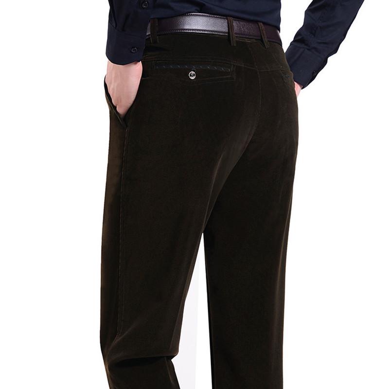 Men's Autumn/Winter Corduroy Pants - Casual Long Trousers for Middle-Aged & Elderly