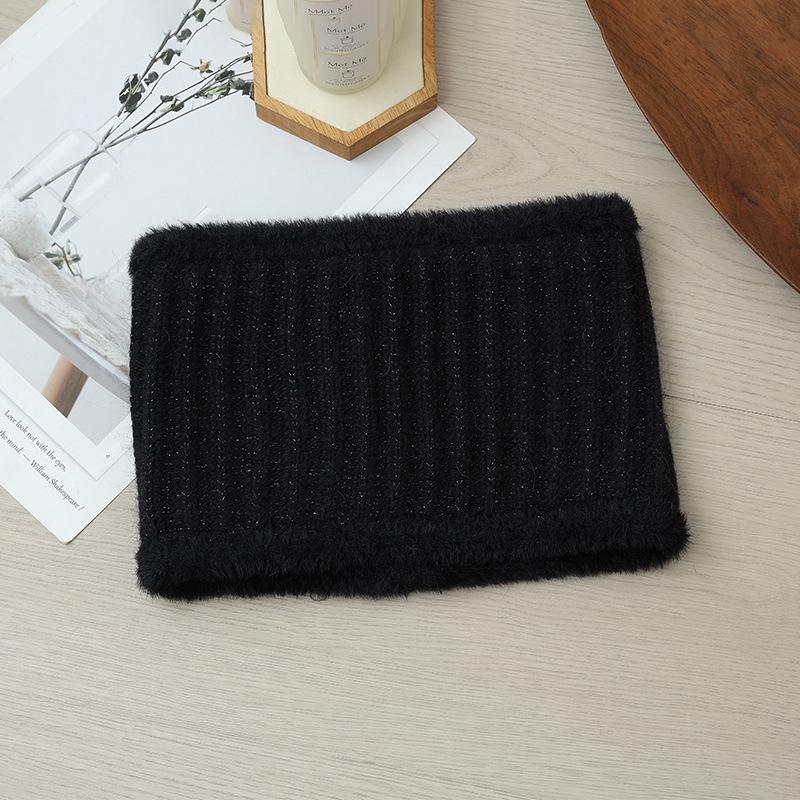 

New Autumn and Winter Three Dimensional Flower Sequin Rabbit Feather Duckball Cap Outdoor Cold Proof Pot Hat Can Scarf Warm Set average size