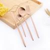 16Pcs Rose Gold Cutlery Set Knife Fork Coffee Spoons Dinnerware Set Stainless Steel Tableware Set Western Kitchen Silverware Set