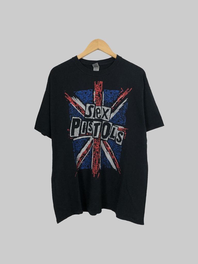 Unisex shirt Cotton Oversize Large Size 2017 Sex Pistols Band Garphic Black Short Sleeve Unisex Tshirt Reprint KH7205