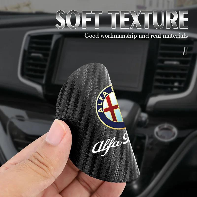 Hub Caps 2Pcs Car Carbon Leather Water Cup Pad Anti-noise Coaster Mat For Alfa Romeo Giulia Stelvio 156 Tonale Brera Giulietta D TUVXY1
