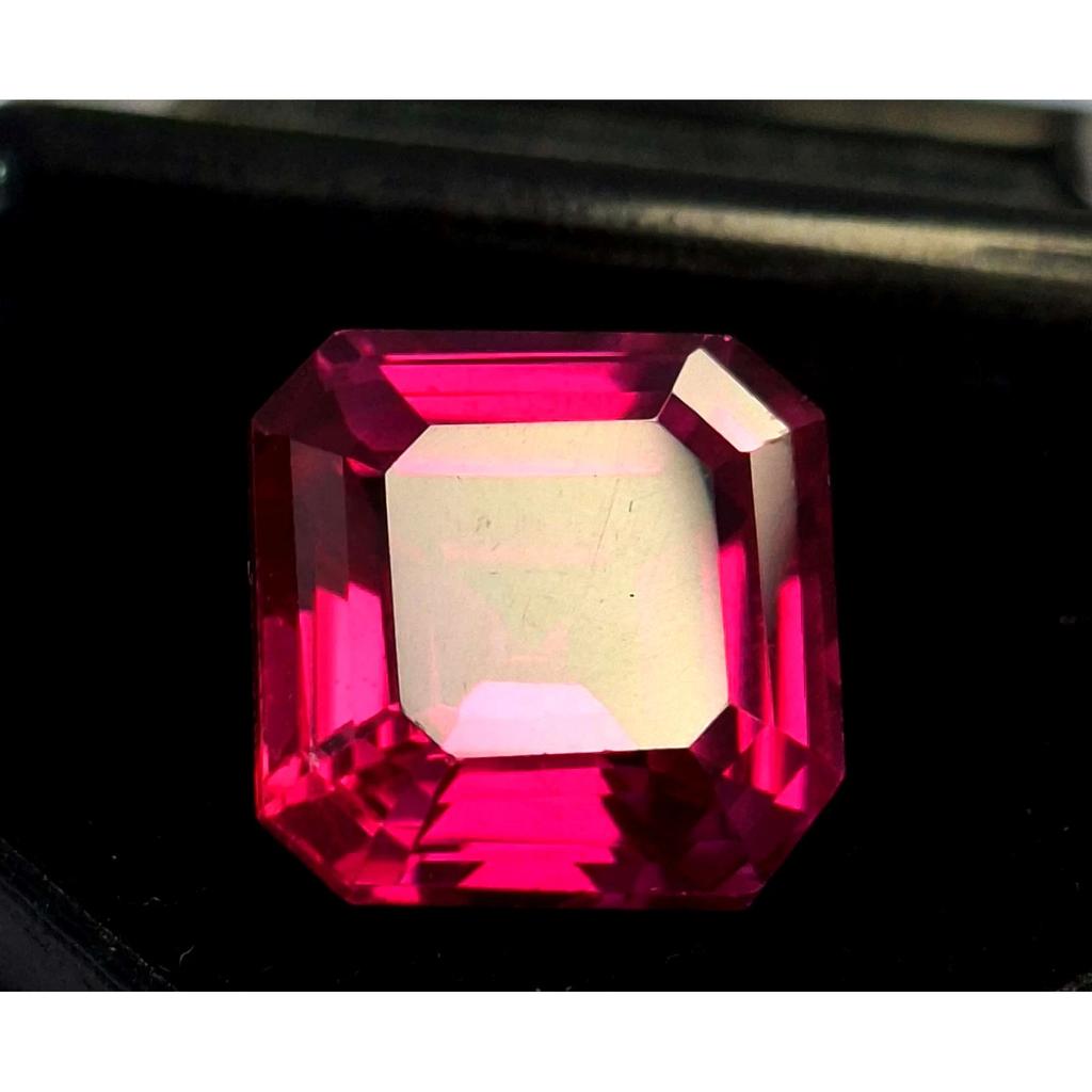 Certified Natural Rose Pink Rhodolite Asscher Cut 10-12 Ct Beautiful Gemstone