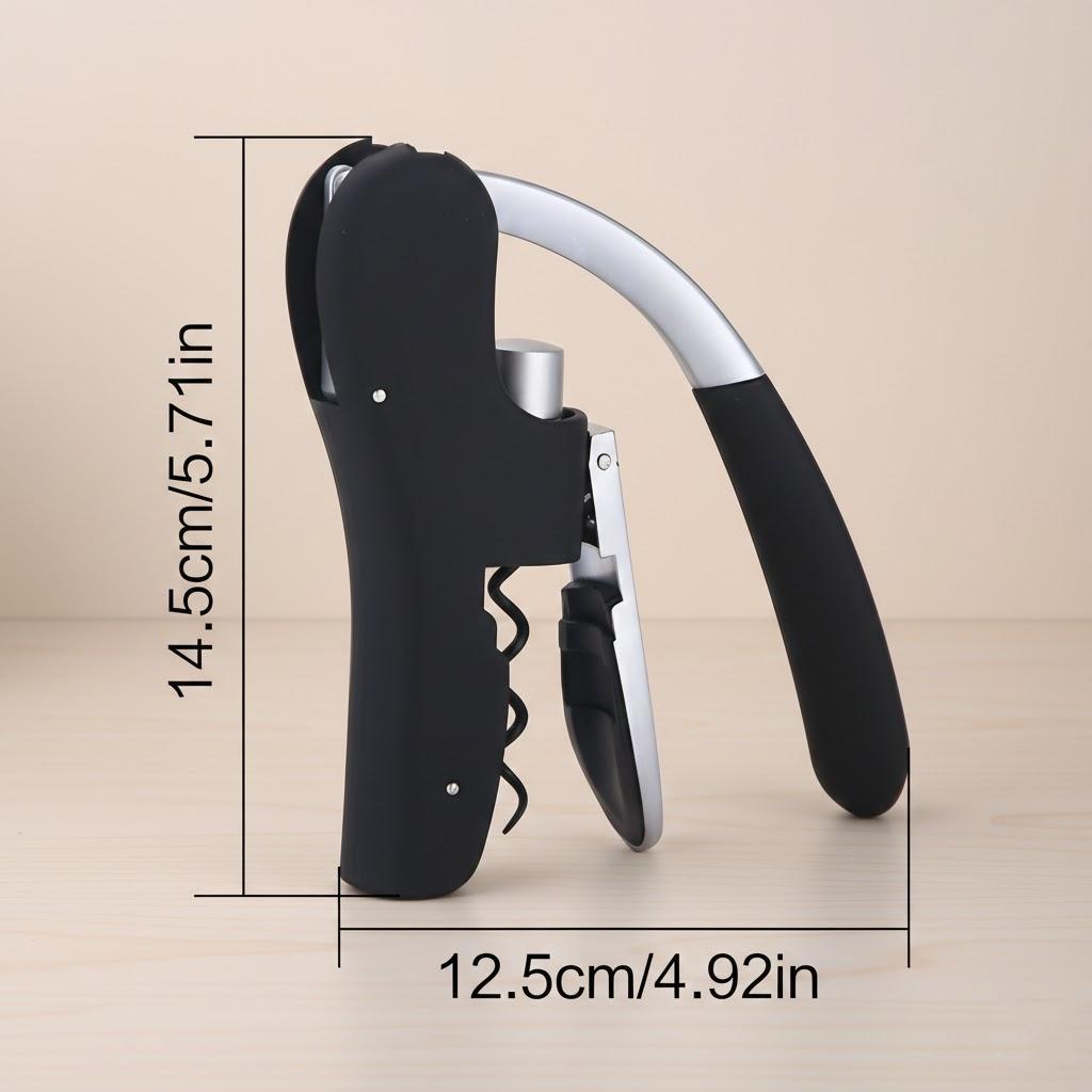 

Портативный Быстрый Открыватель для Винных Бутылок Легко Нажимаемый Открыватель Штопор для Домашней Кухни Вечеринки Открытого Воздуха Бара Винные Аксессуары Кухонные Гаджеты чёрный