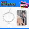 [ATEEZ GOLDEN HOUR : Part.5 Official MD] Rare Limited Edition 925 Silver Plated Bracelet + Official Photocard (1 Pc)