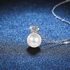 S925 Sterling Silver Moissanite D Color Beaded Pendant, Simple Korean Style Clavicle Chain Necklace for Women