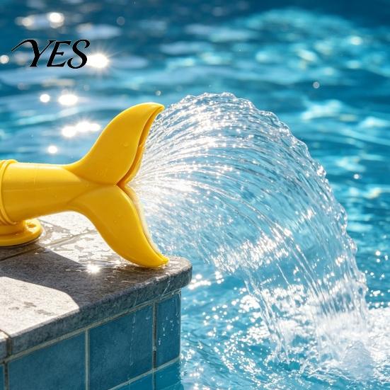 Potenziatore di Flusso d'Acqua Irrigatore per Piscina Aeratore Irrigatore, Fontana a Coda di Pesce, Raffrescatore Estivo 3/4 di Pollice 3/4" Adattamento Universale per Piscine Aerazione