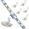 10pcs LED Strip Connector 8mm 10mm 2 Pin 4 Pin 3528 5050 RGB Single Color Solderless PCB Board Wire Free Welding Connectors