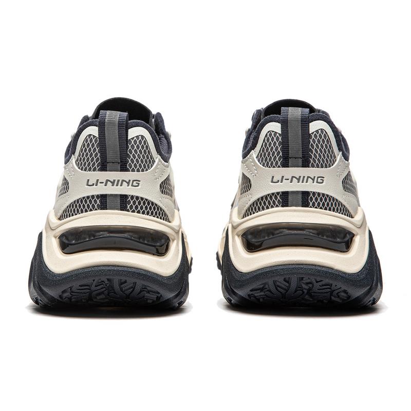 Li Ning CF Su Series Thousand Lines Strategy SS Shock Absorption Rebound Low Top Casual Shoes Women Casual Shoes Gray Off-White AGLU142-1