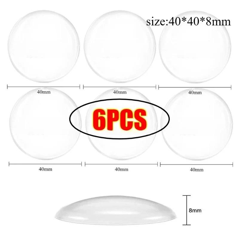 Round Transparent Soft Silicone Non-slip Door Stopper Muffler Wall Protector Self-adhesive Door Handles Bumper Protective Plug