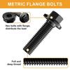 252pcs M6-1.0 M8-1.25 Flange Hex Head Bolt Nut Washer Kit 10.9 Grade Alloy Steel Black Zinc Plated