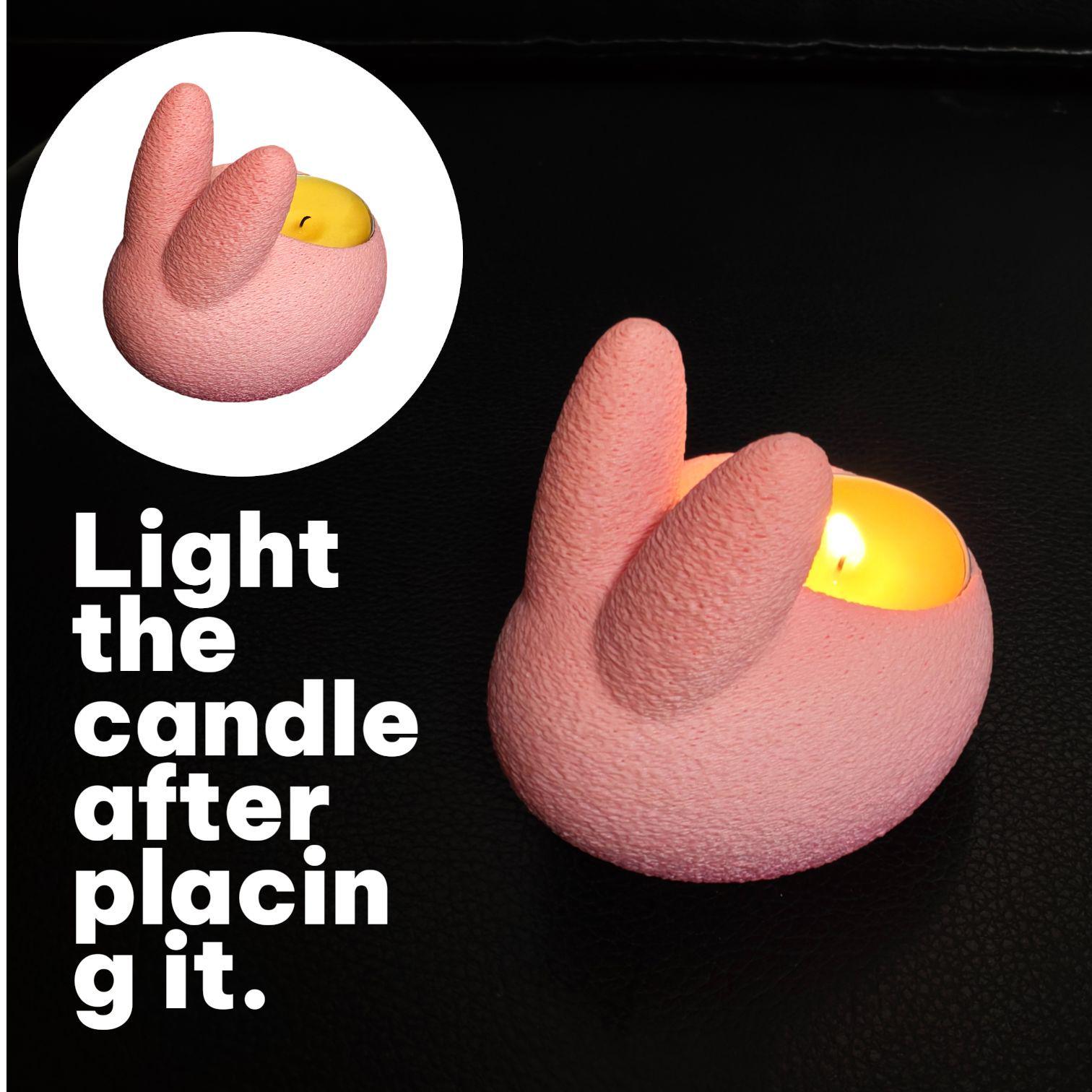 3D Printed Easter Bunny Candle Holder Ornament 7.5cm*7cm*7cm