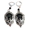 Halloween Black Bat Vampire Earrings Necklace Ring Jewelry Set Halloween Scary Decor Party Gothic Jewellery Gift for Women Girl