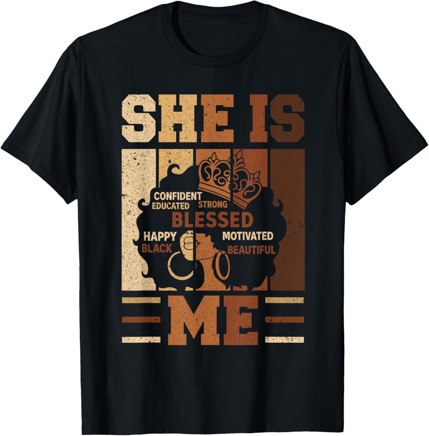 Beautiful Blessed Afro Melanin Queen Unisex T-Shirt S разноцветный