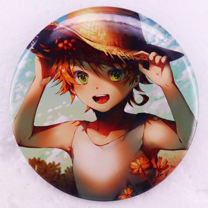 The Promised Neverland - Emma Tinplate Badge Brooch белый