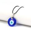 Pu Leather Chains Drop Shaped Lucky Fashion Jewelry Clavicle Chains Demon Eye Blue Eyes Necklace