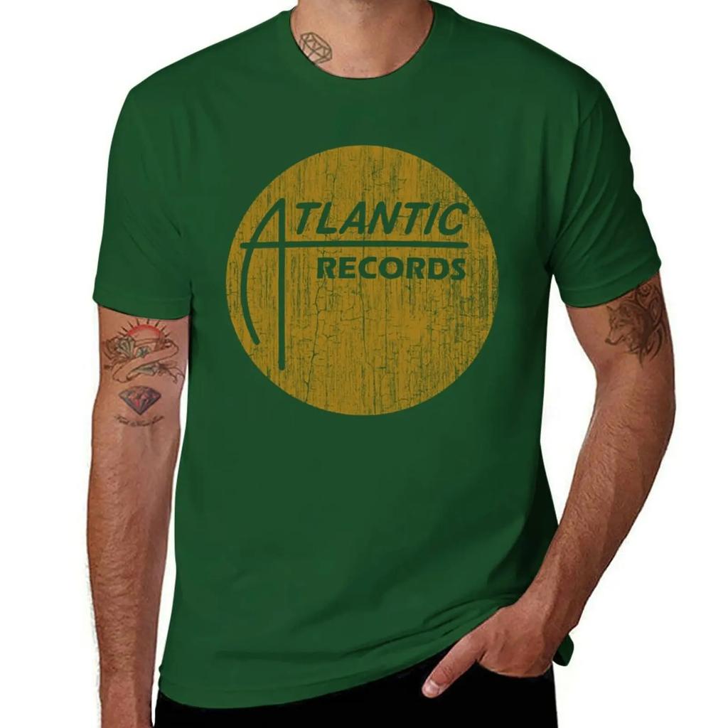 Atlantic Records T-Shirt übergroß Herrenkleidung Anime-Sachen Shirts Grafik-T-Shirt Herren